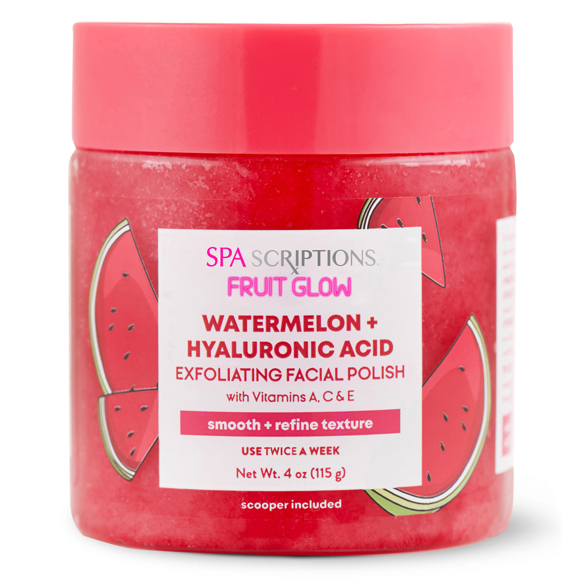 Fruit Glow Watermelon + Hyaluronic Acid Exfoliating Facial Polish Spascriptions