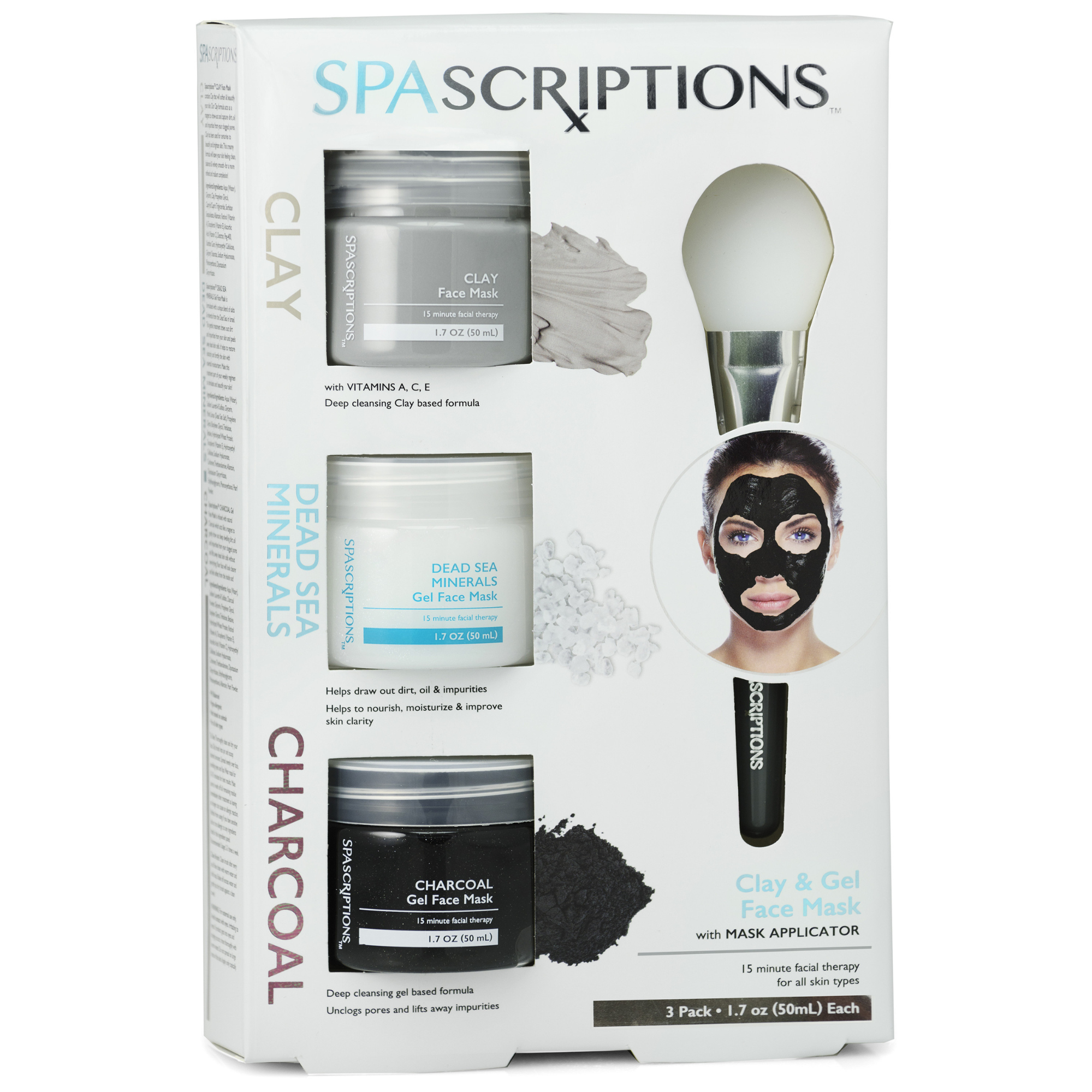 Clay & Gel Face Mask Dead Sea + Charcoal - 1.7oz – Spascriptions Clay & Gel Face Mask Dead Sea + Charcoal - 1.7oz – Spascriptions