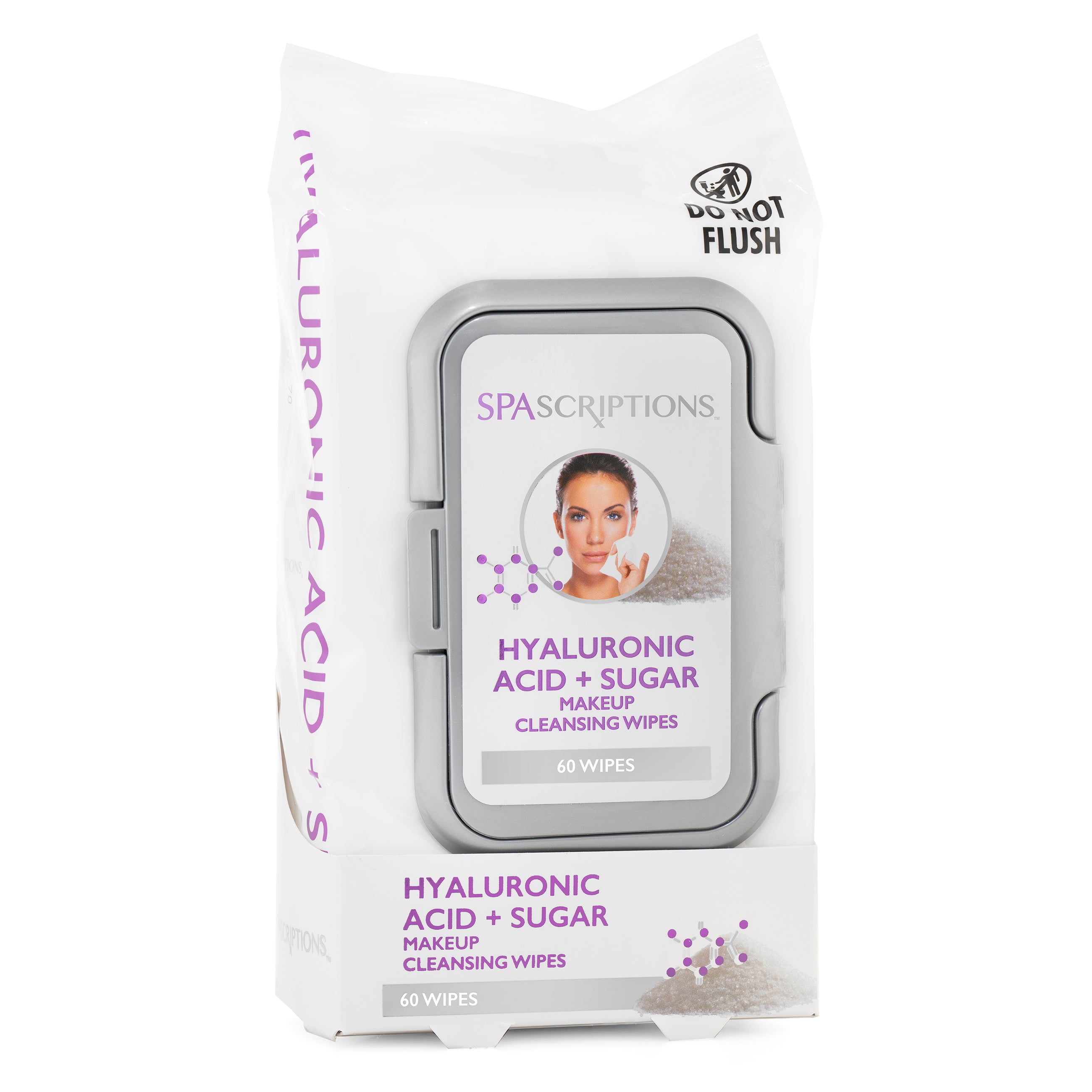 Hyaluronic Acid + Sugar Makeup Cleansing Wipes - 60ct