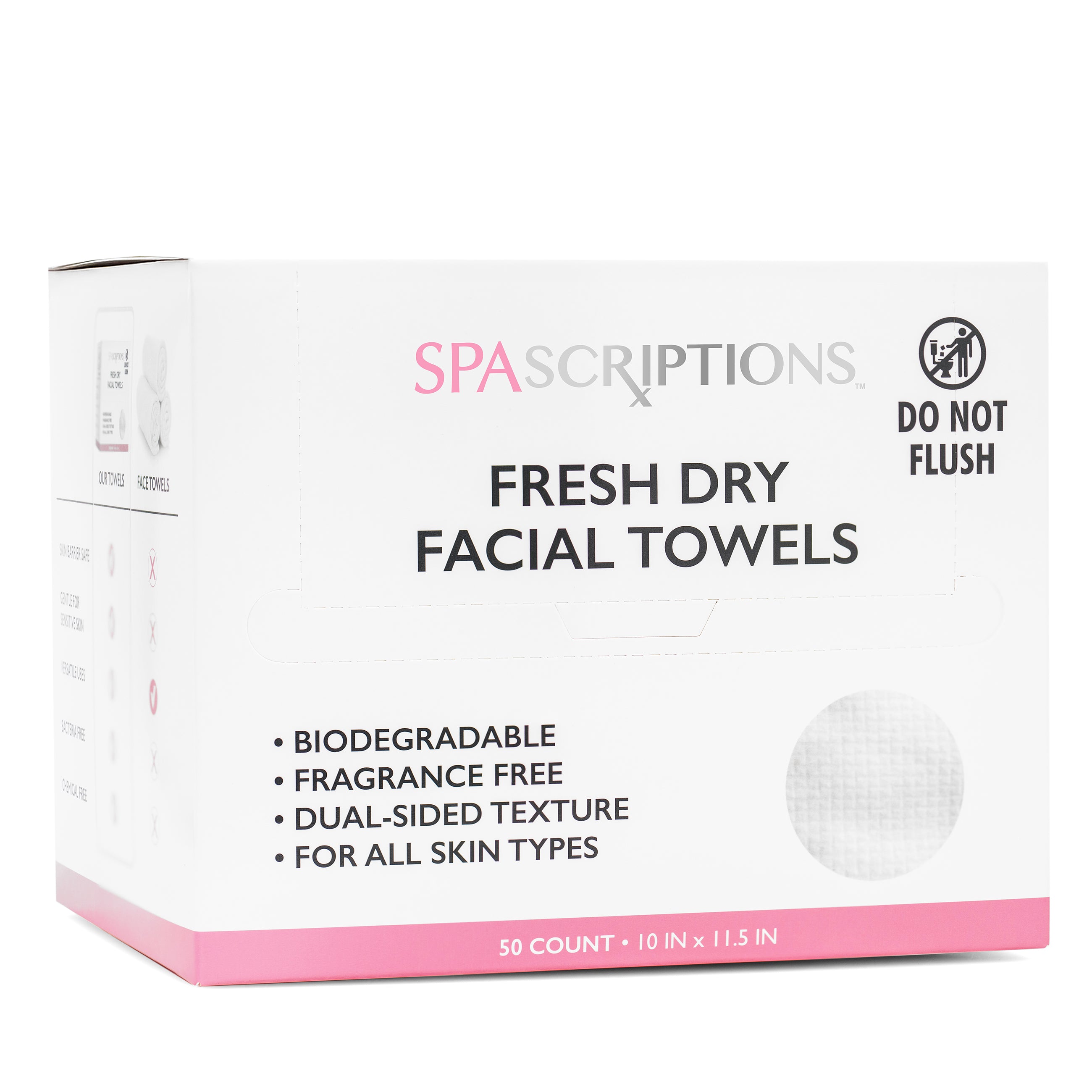 Fresh Dry Facial Towelettes Pink - 50ct