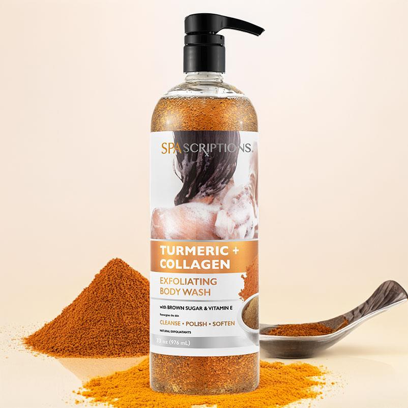 Turmeric + Collagen Exfoliating Body Wash With Brown Sugar