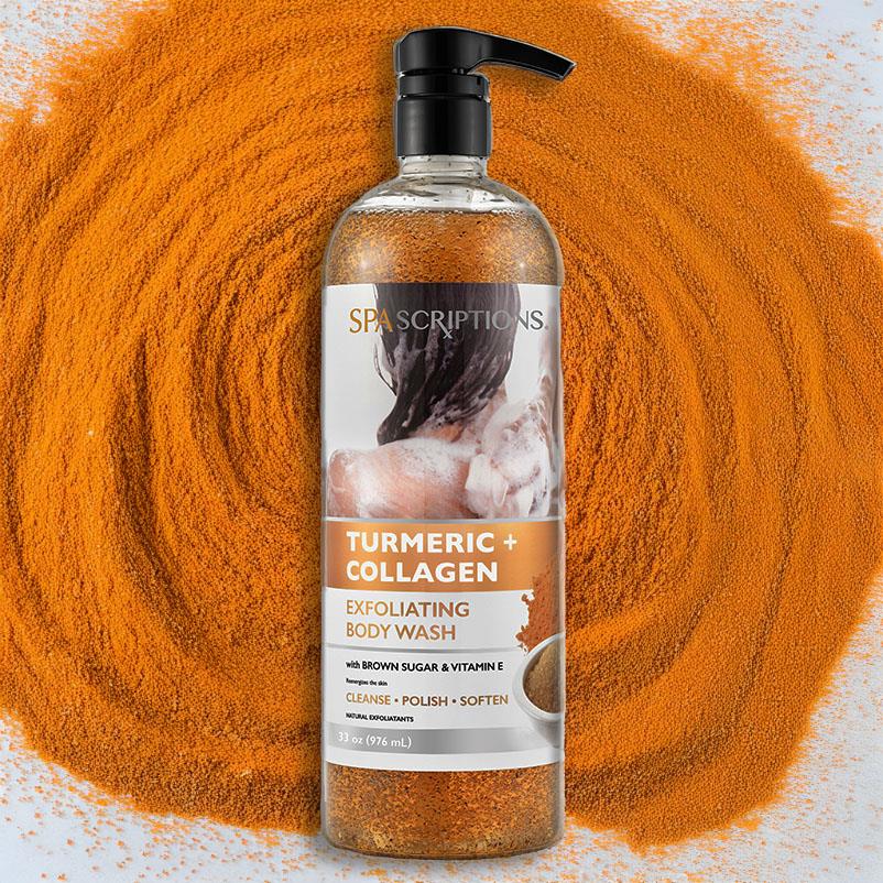 Turmeric + Collagen Exfoliating Body Wash With Brown Sugar