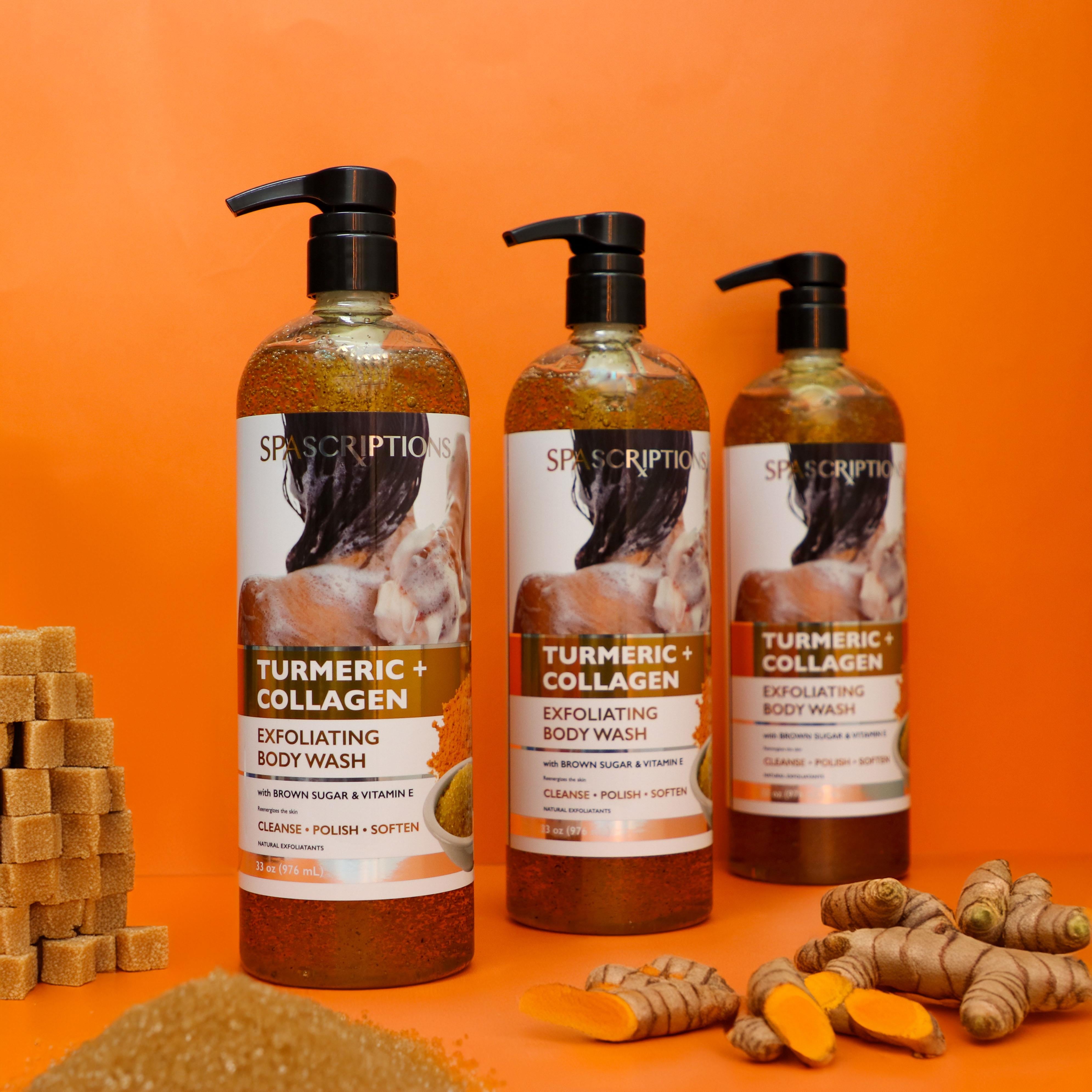 Turmeric + Collagen Exfoliating Body Wash With Brown Sugar