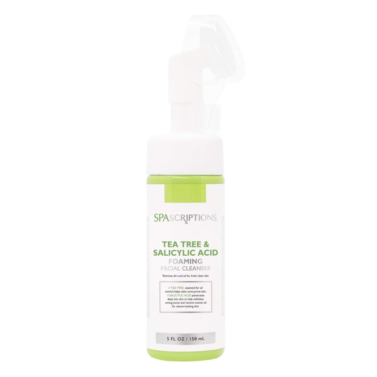 Tea Tree + Salicylic Acid & Foaming Facial Cleanser w/Brush