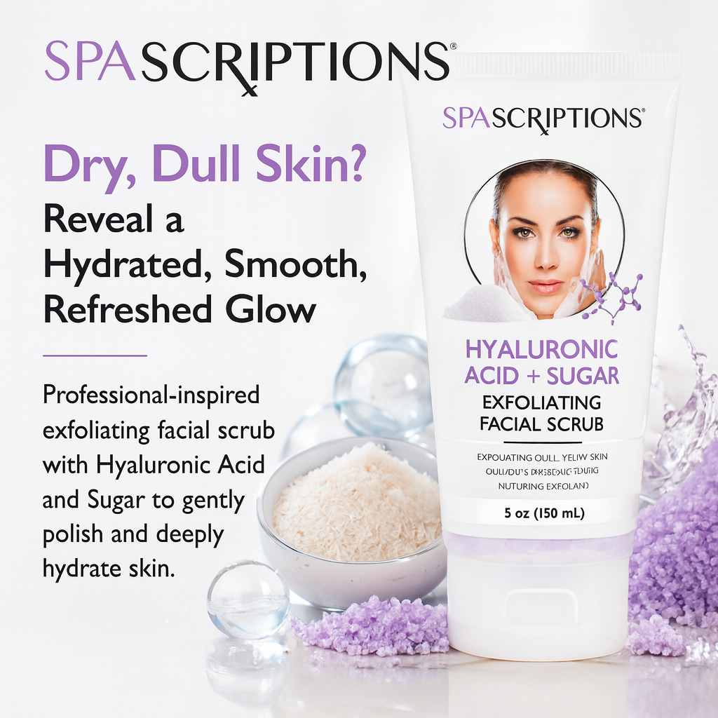Exfoliating Facial Scrub Hyaluronic Acid + Sugar - 5oz