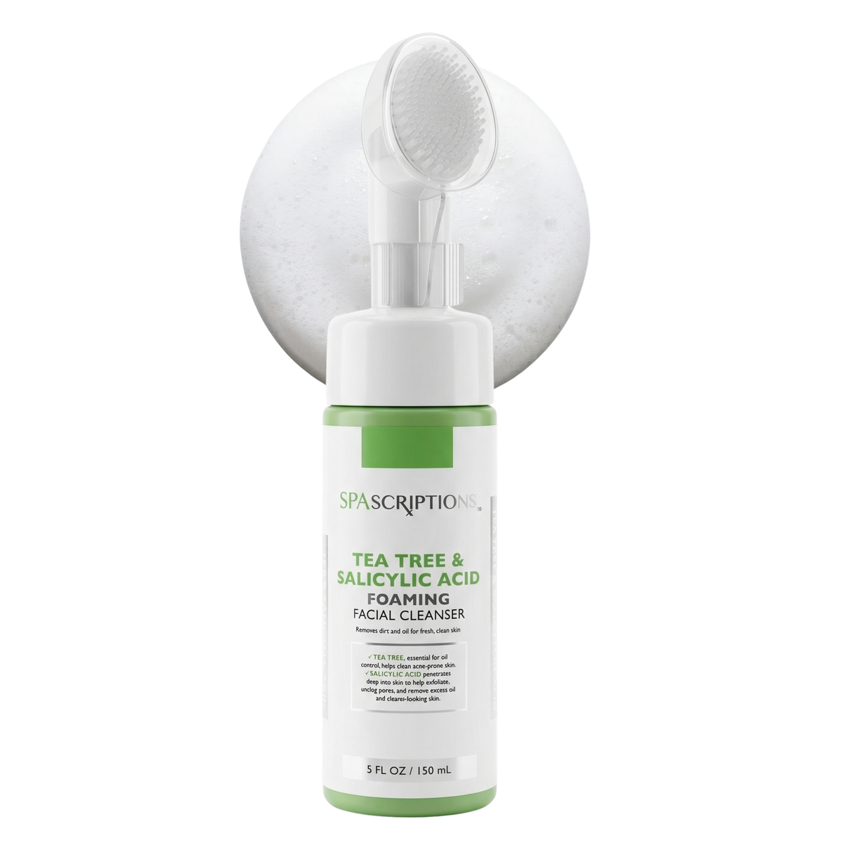 Tea Tree + Salicylic Acid & Foaming Facial Cleanser w/Brush