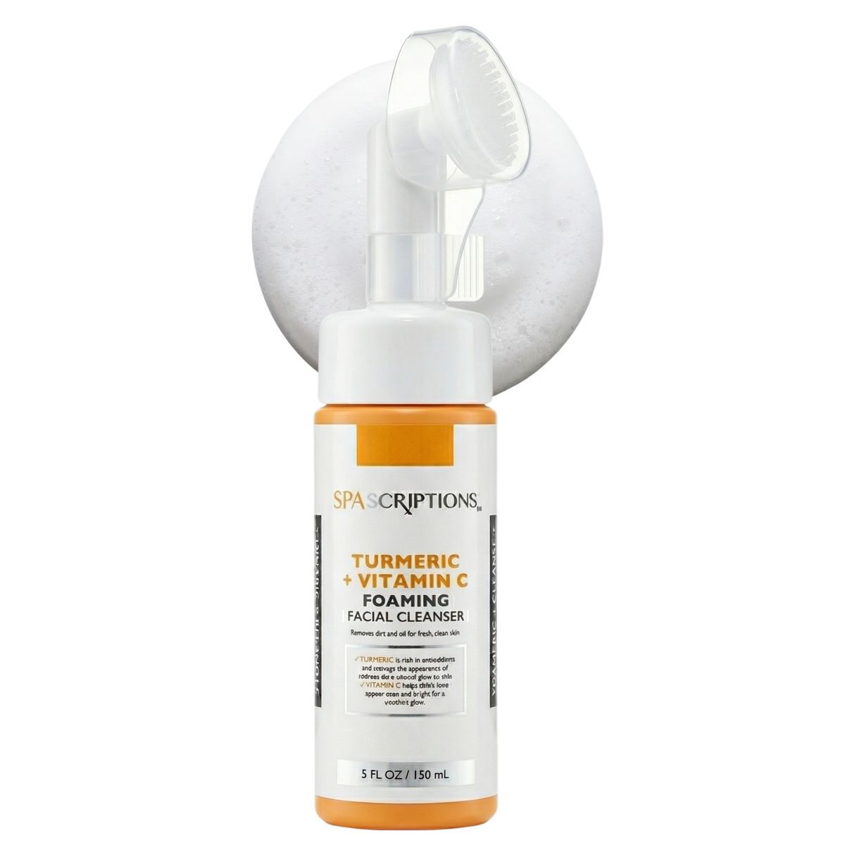 Turmeric + Vitamin C Foaming Facial Cleanser w/Brush