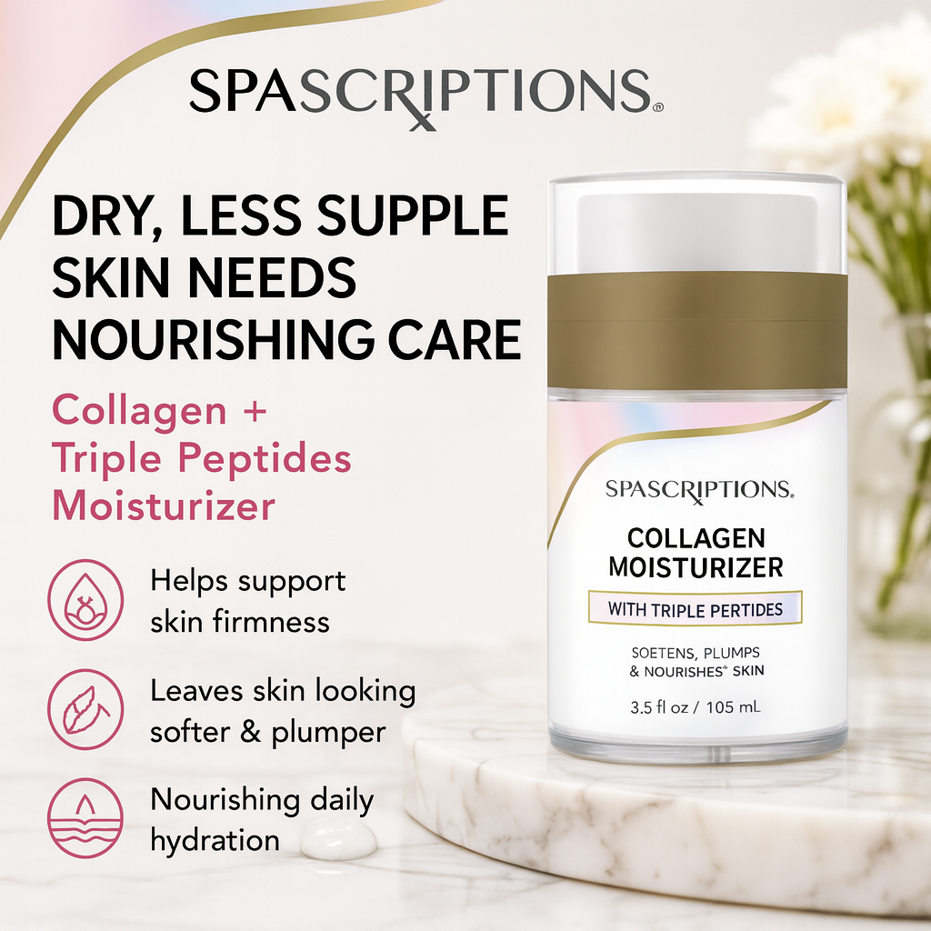 Spascriptions Collagen Moisturizer with Triple Peptides - Airless Vessel!