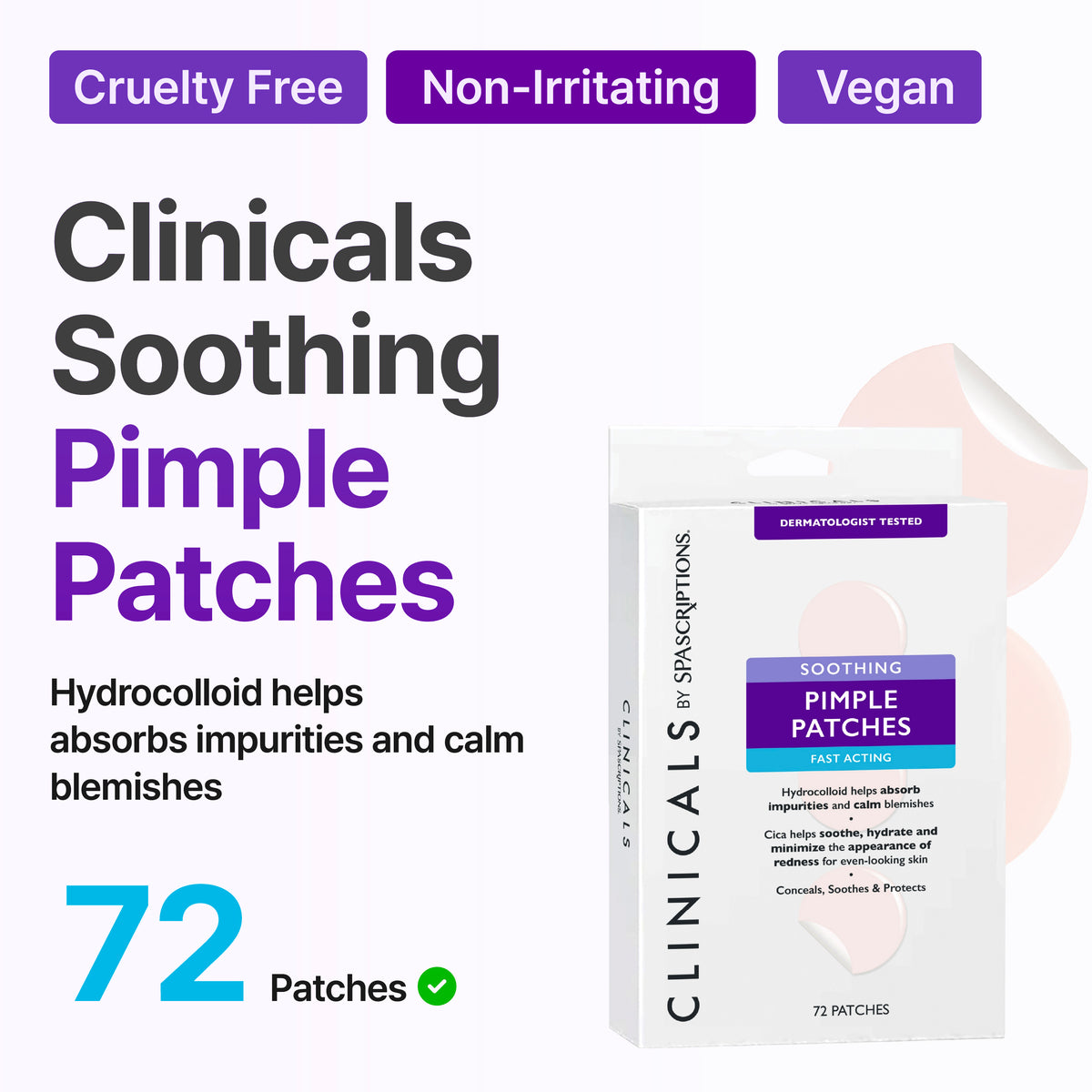 CLINICALS Soothing Pimple Patches 72ct