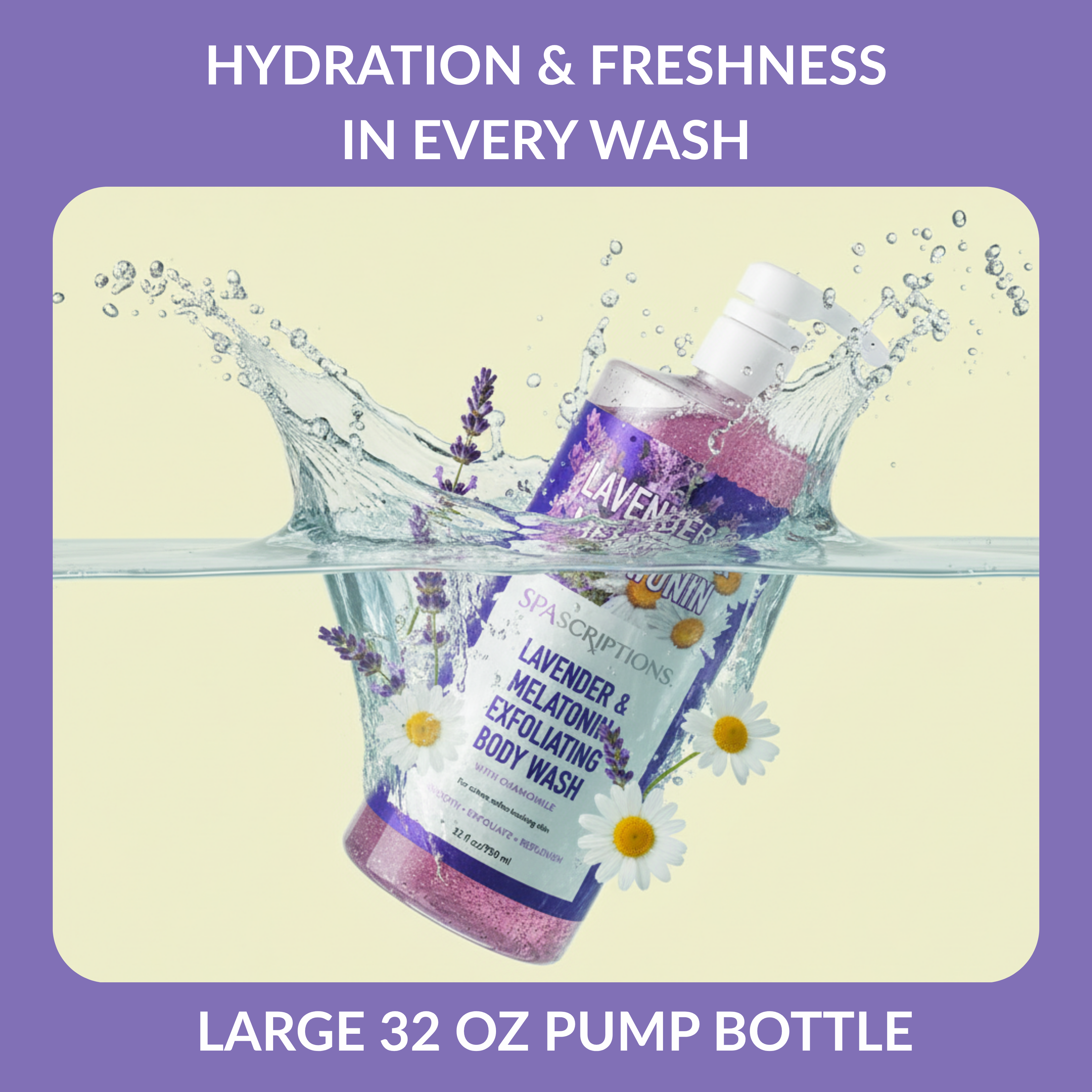 Lavender & Melatonin Exfoliating Body Wash