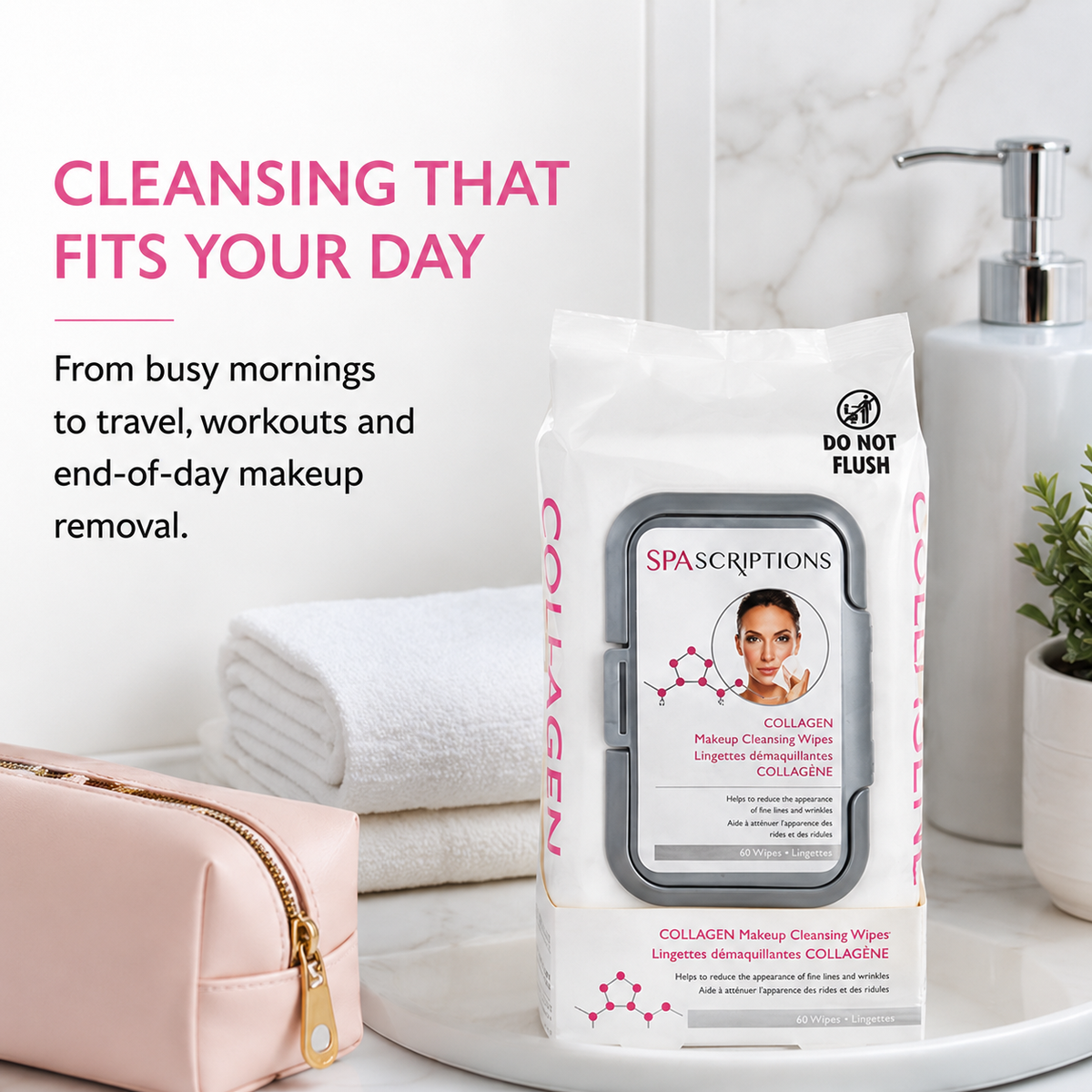 Collagen Cleansing Wipes - 60ct