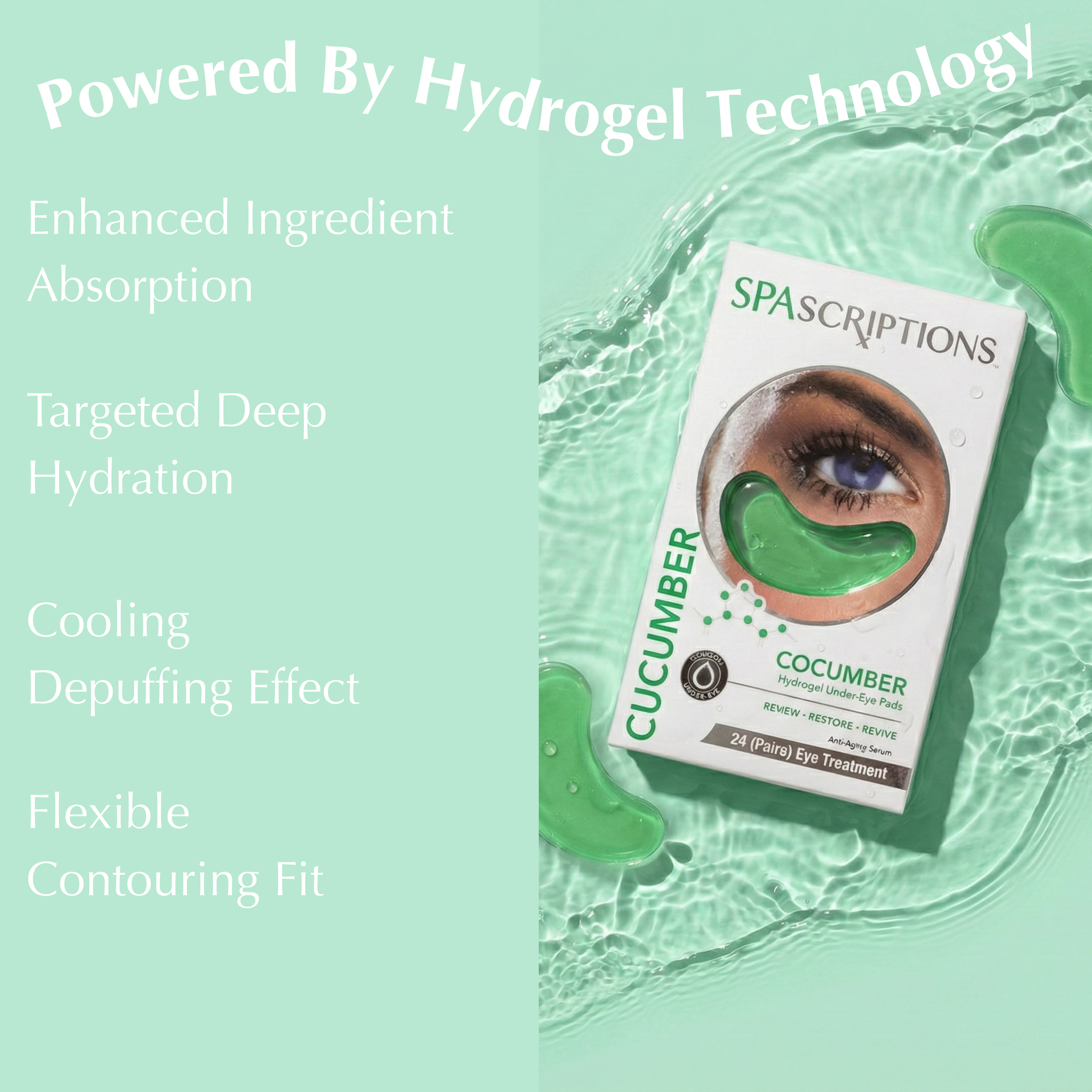 Cucumber Hydrogel Under-Eye Pads