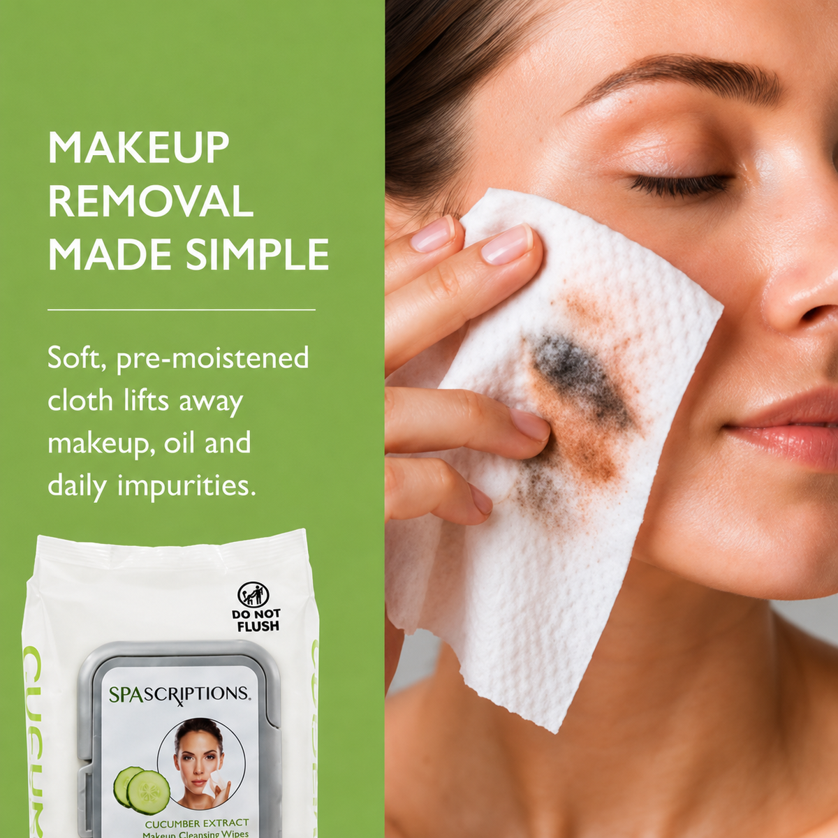 Cucumber Extract Cleansing Wipes - 60ct