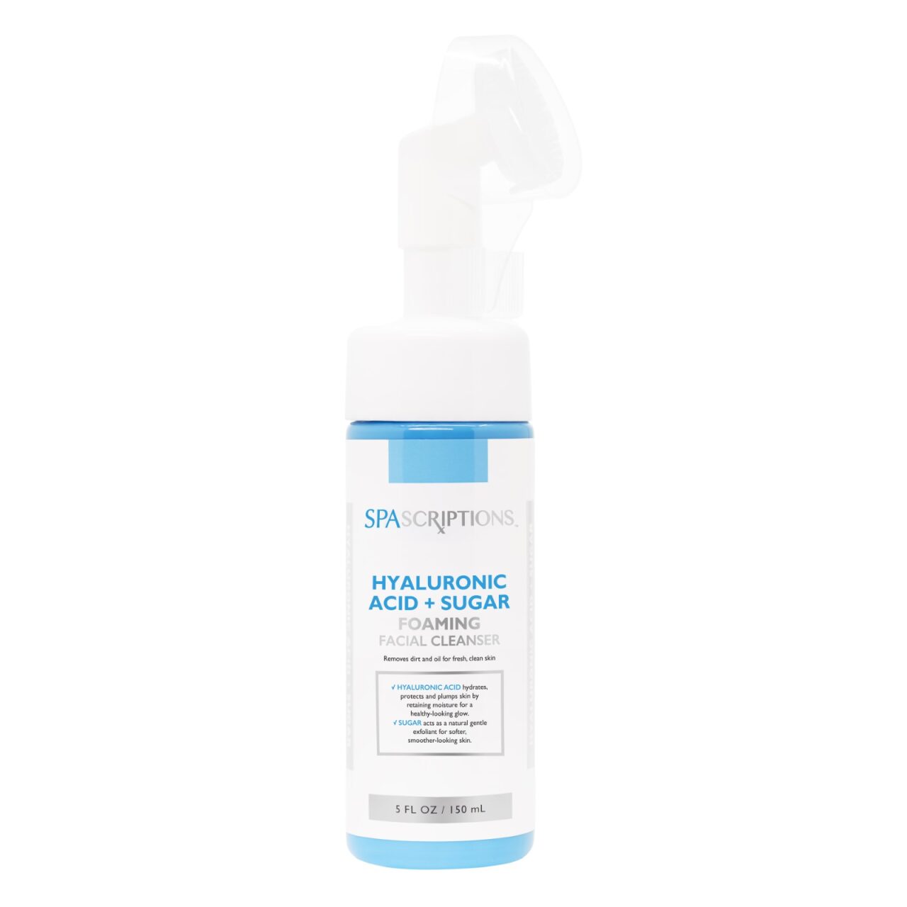 Hyaluronic Acid + Sugar Hyaluronic Foaming Facial Cleanser w/Brush