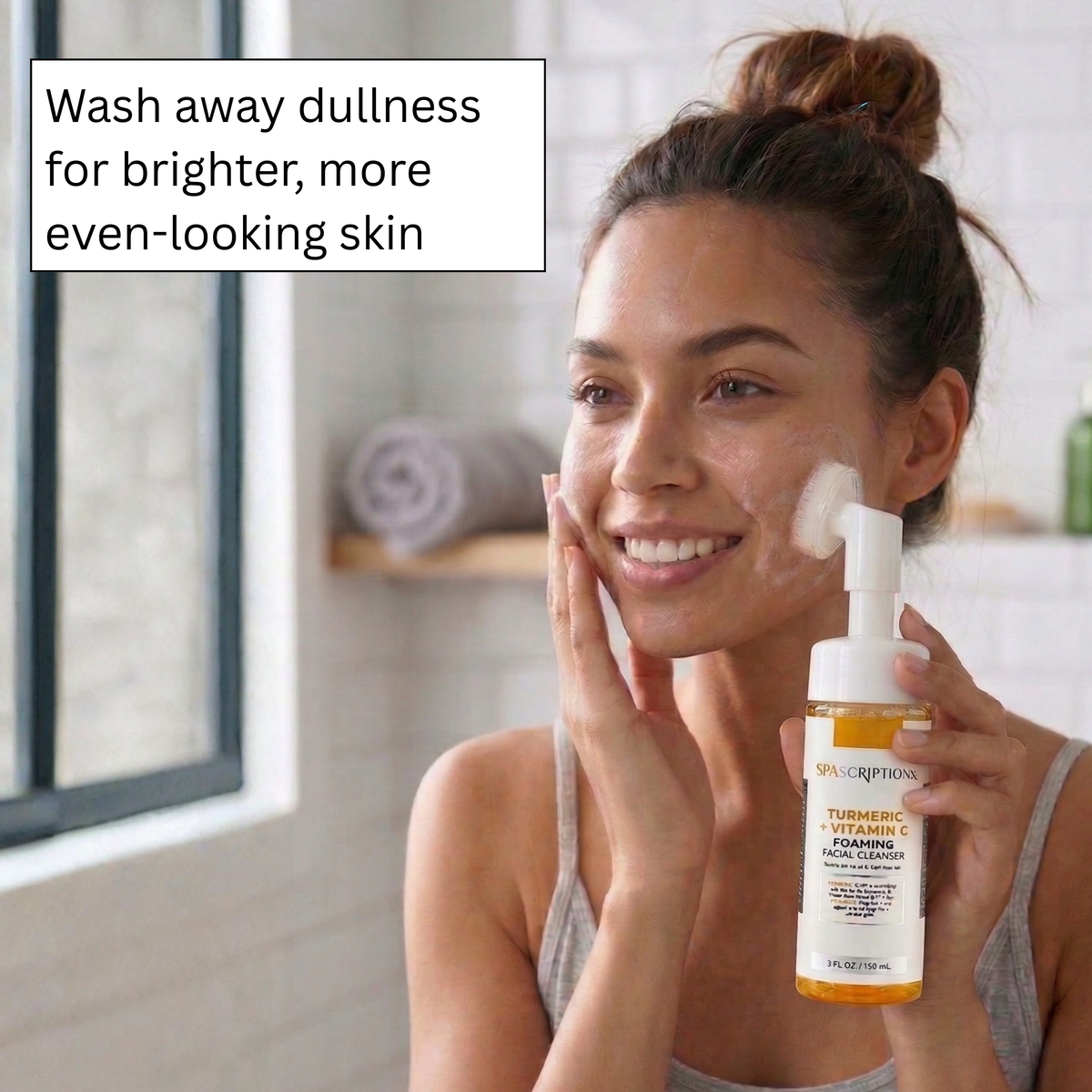 Turmeric + Vitamin C Foaming Facial Cleanser w/Brush