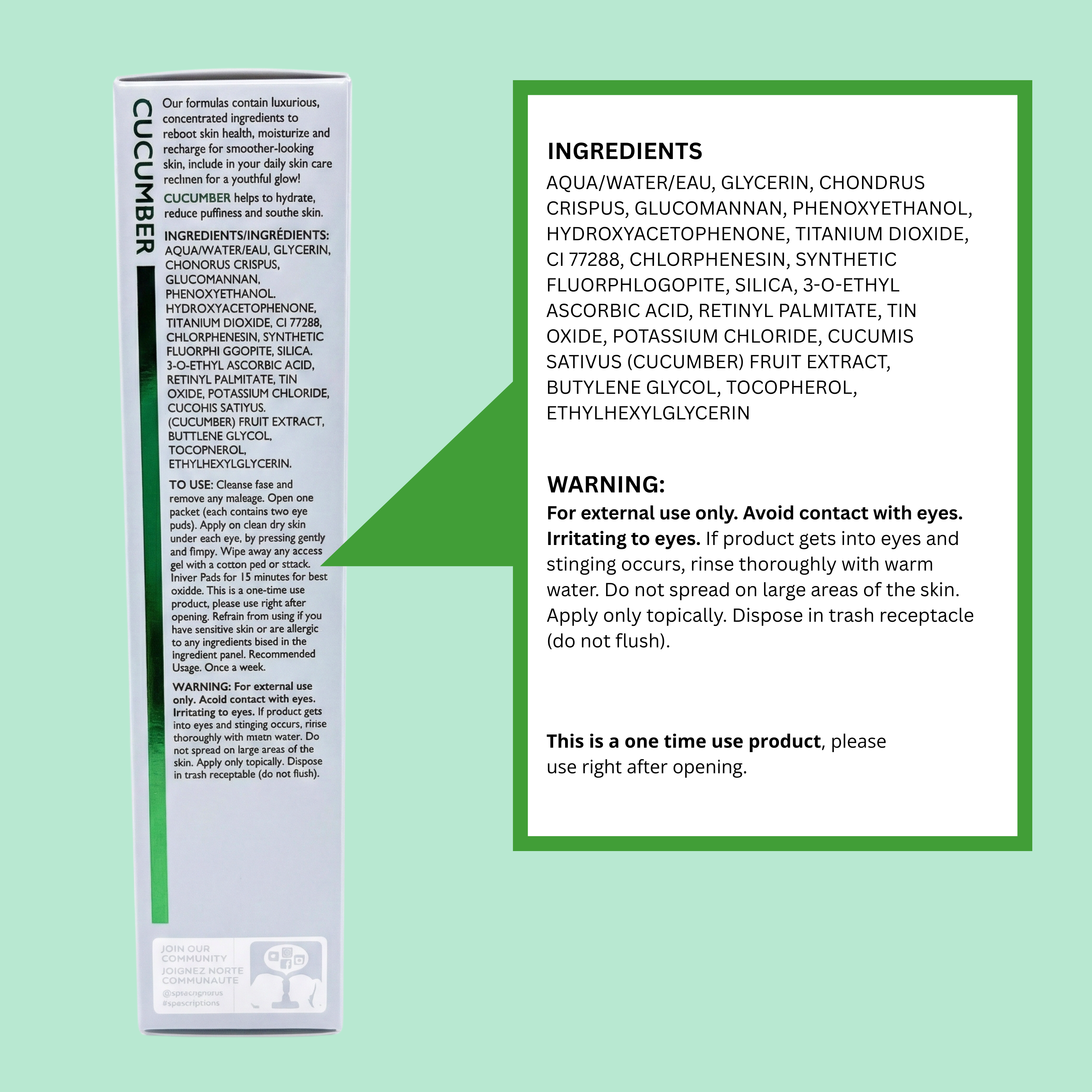 Cucumber Hydrogel Under-Eye Pads