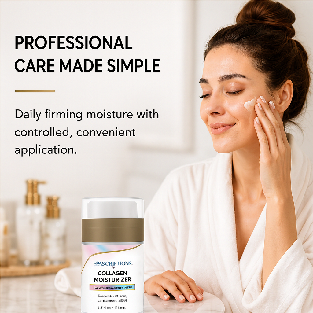 Spascriptions Collagen Moisturizer with Triple Peptides - Airless Vessel!