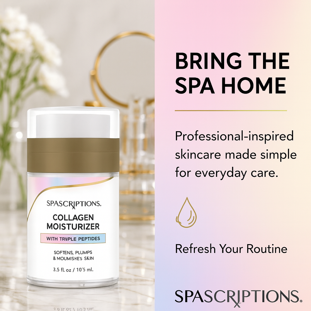 Spascriptions Collagen Moisturizer with Triple Peptides - Airless Vessel!