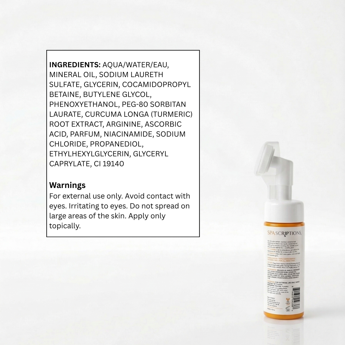 Turmeric + Vitamin C Foaming Facial Cleanser w/Brush