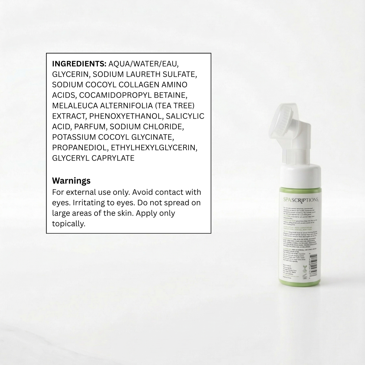Tea Tree + Salicylic Acid & Foaming Facial Cleanser w/Brush