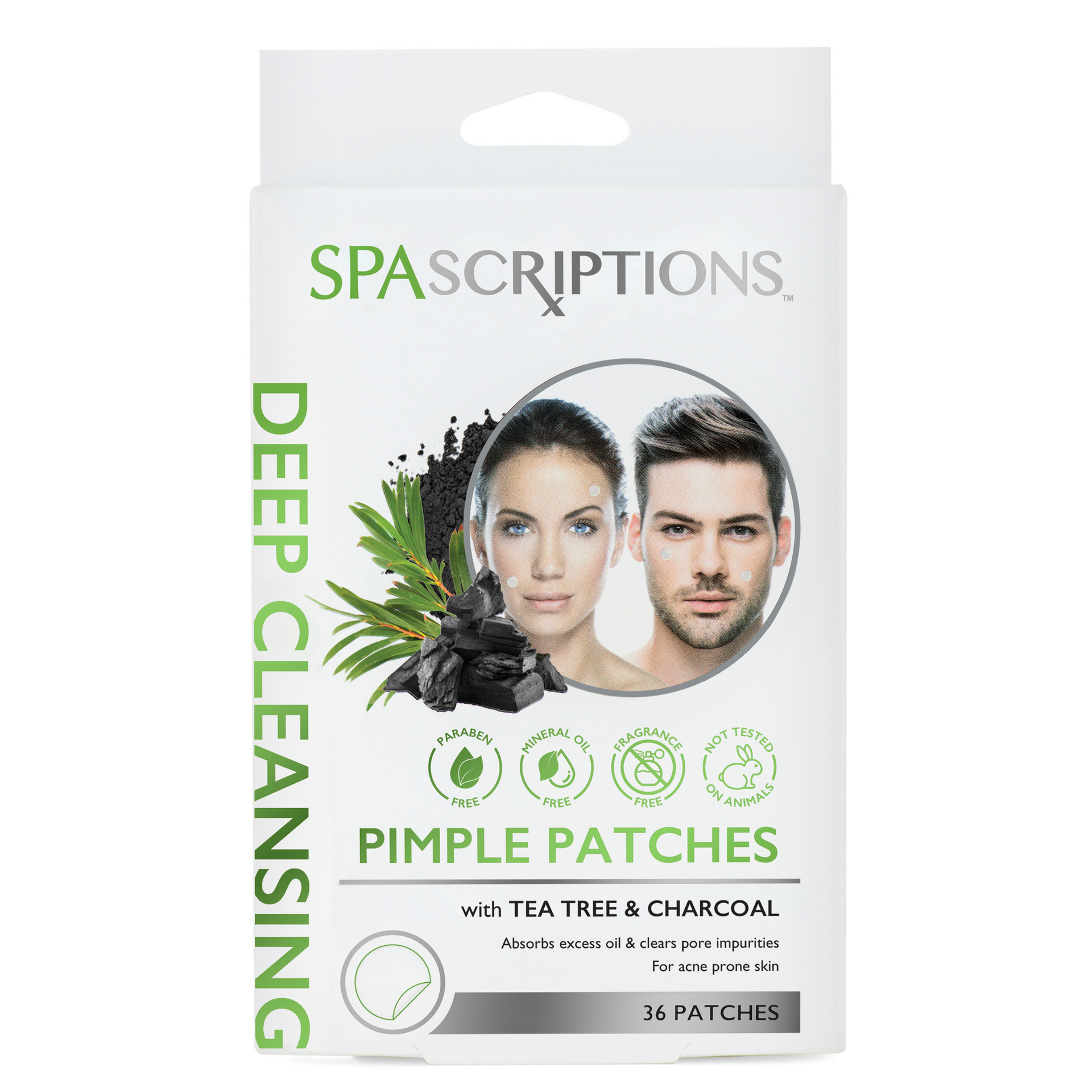 Deep Cleansing Pimple Patches Tea Tree + Charcoal - 36ct