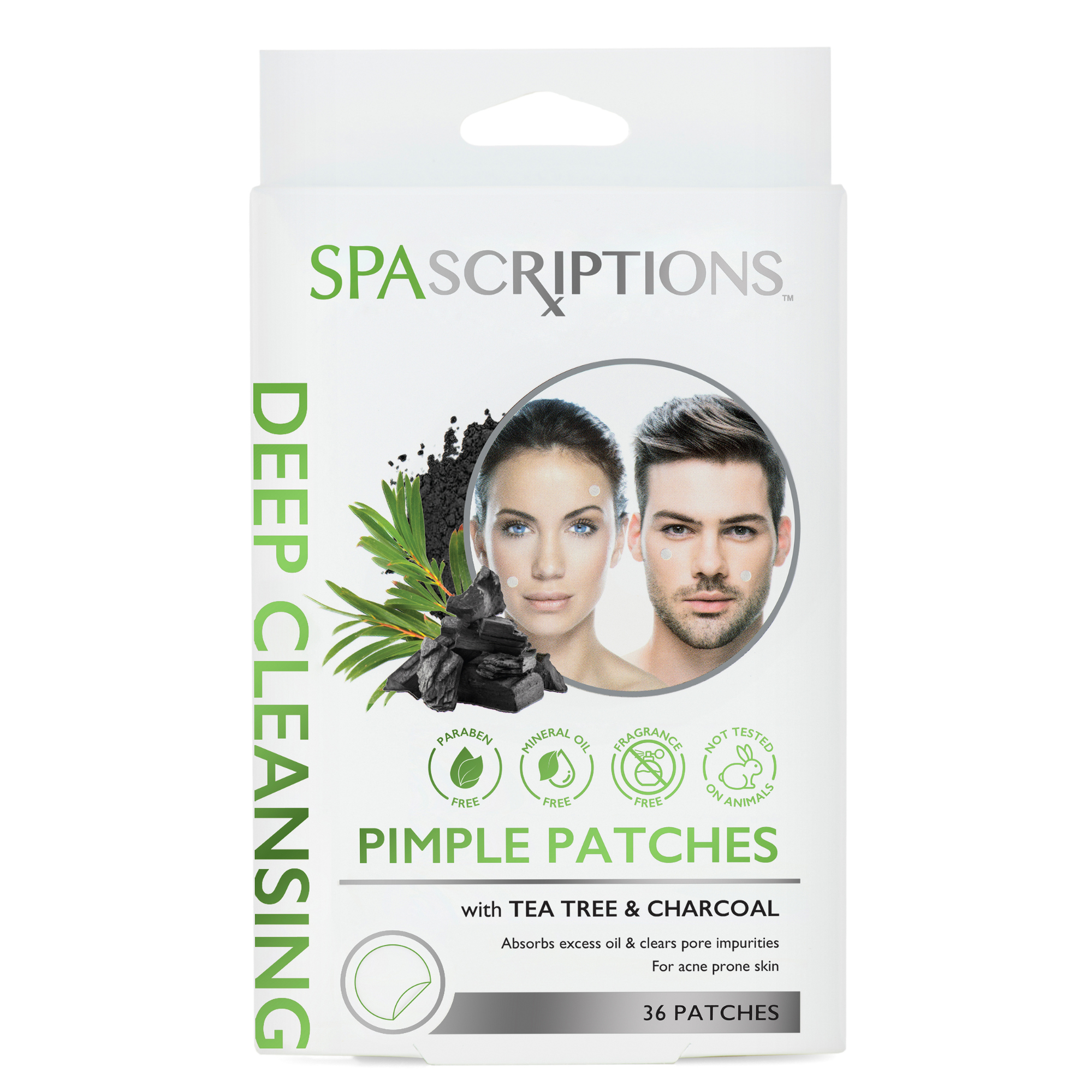 Deep Cleansing Pimple Patches Tea Tree + Charcoal - 36ct