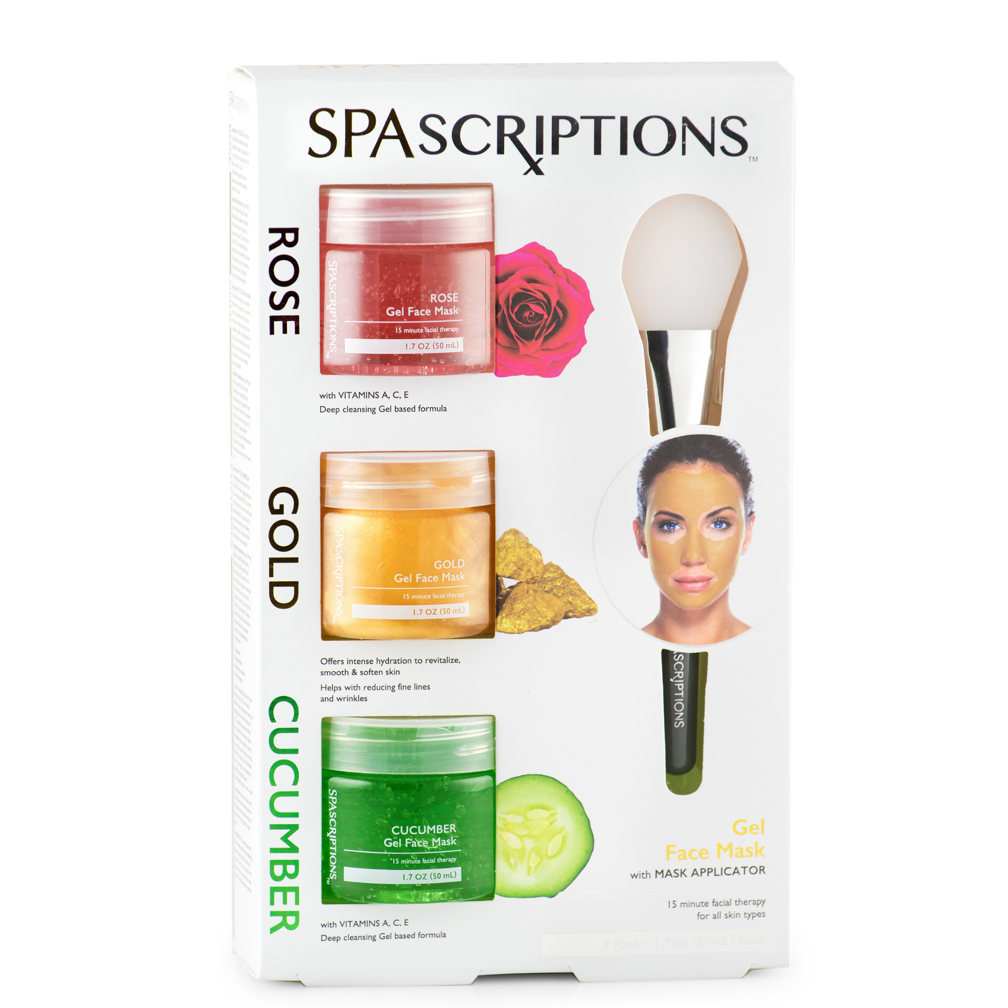 Gel Face Mask Rose + Gold + Cucumber 1.7oz